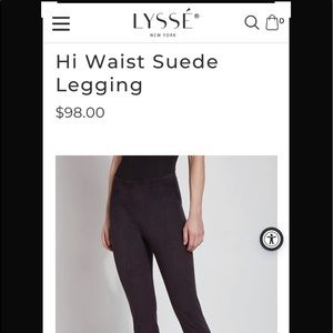 Beautiful cream Lysse faux suede pants. No longer available. Slimming waistband.